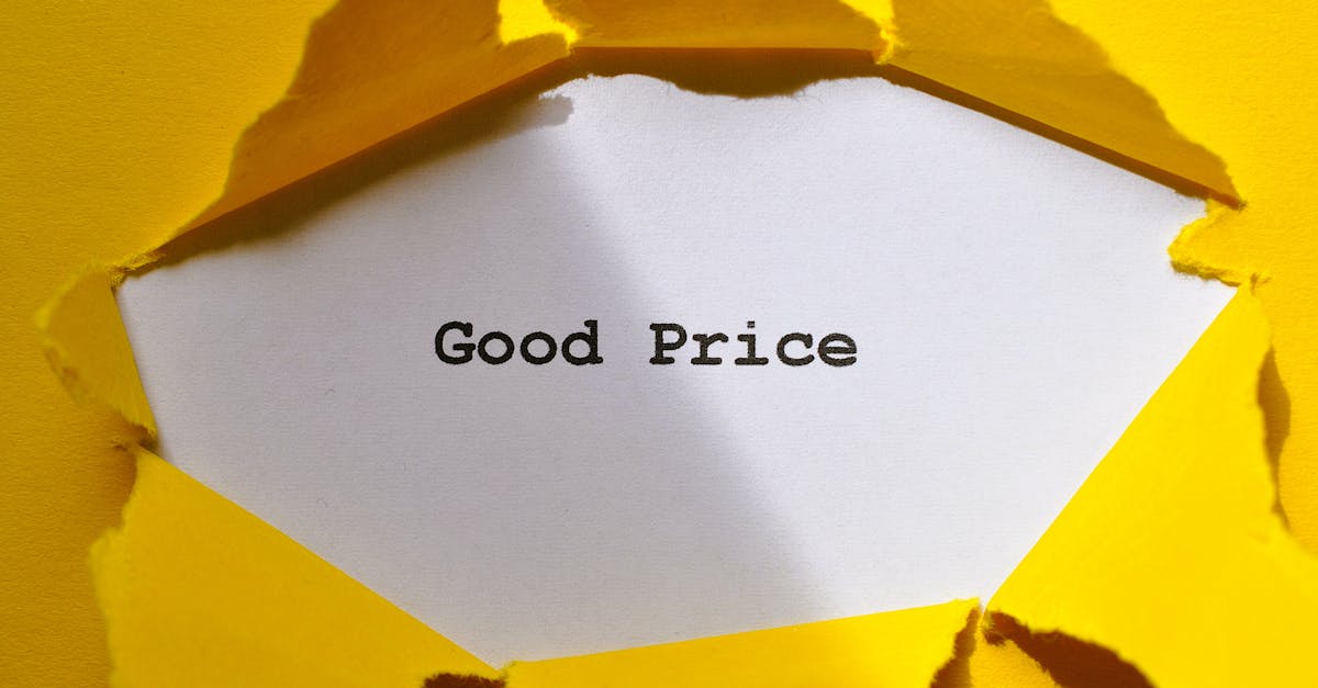 Yellow paper torn to reveal 'Good Price'. Perfect for sales and marketing concepts.