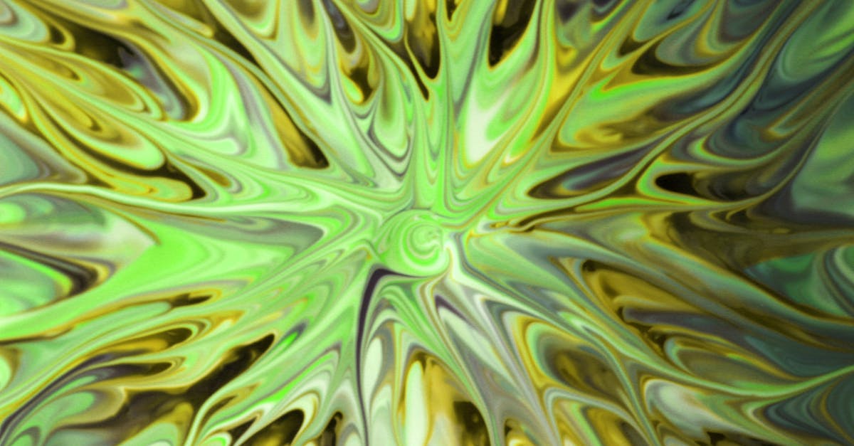 Vibrant abstract swirl design with green and yellow hues, creating a mesmerising visual effect.